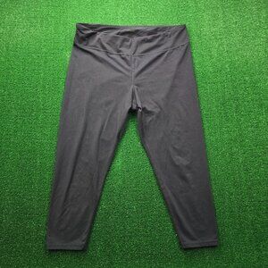 LA Threads‎ Pants Womens 2XL Black High Rise Leggings Capri Athletic Yoga Gym